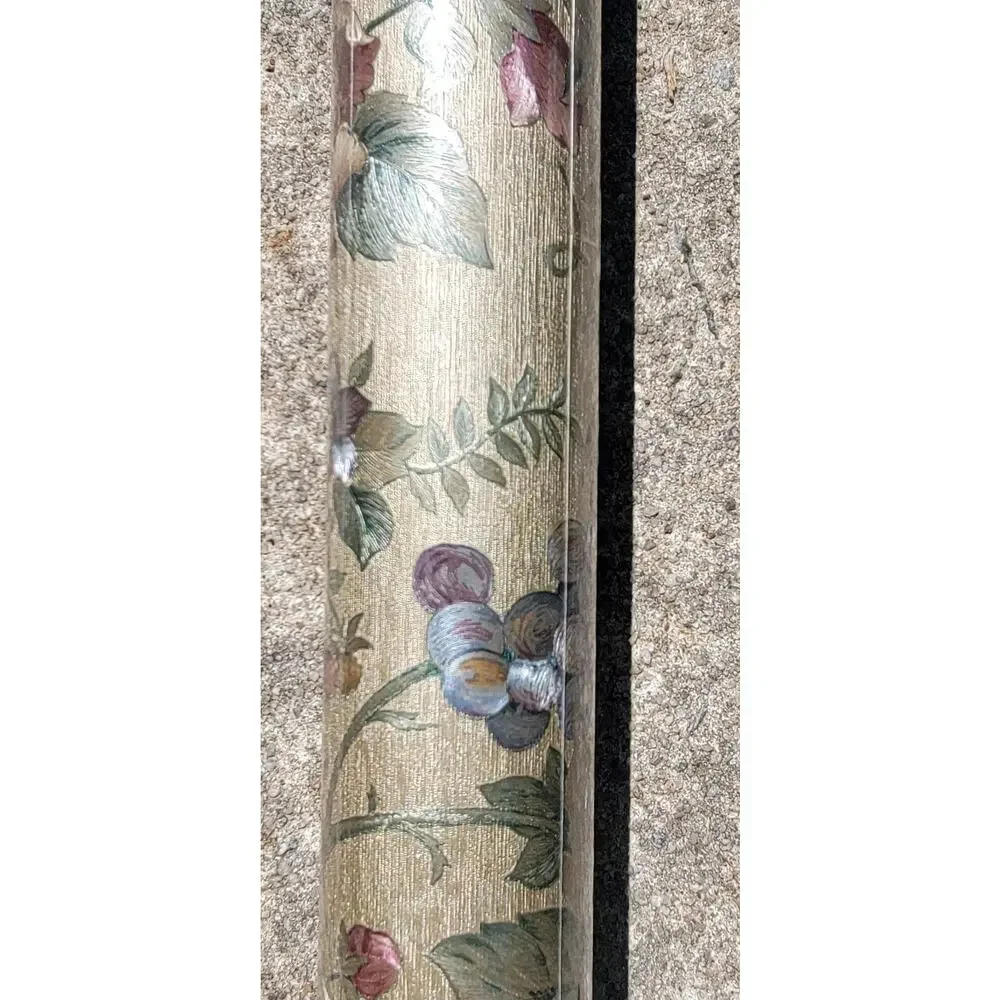 Borden Home Wall Paper Light Reflective Floral Gold Pink Strawberries WS5162